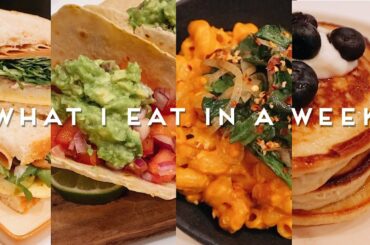 WHAT I EAT IN A WEEK | Vegan COMFORT FOOD | abetweene