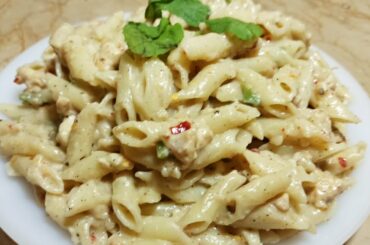 Special Chicken White Sauce Pasta Recipe | Italian Style