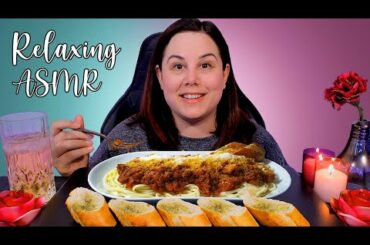 SPAGHETTI BOLOGNESE MUKBANG 먹방 • Relaxing ASMR, Softspoken & Eating Sounds 🌸