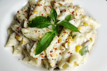 Restaurant Style Creamy White Sauce Pasta Recipe l Food Halts