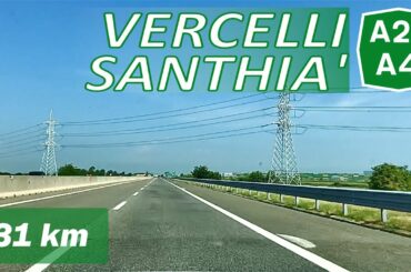 A26/A4 | Diramazione STROPPIANA - SANTHIA' | Percorso completo