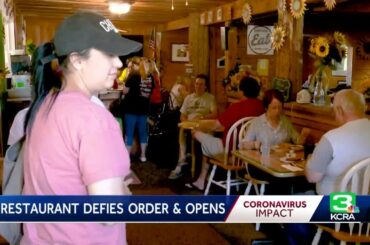 El Dorado diner defies statewide order, opens for dine-in service