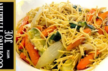 One Pot Spaghetti with Roasted Vegetables Cooking Italian with Joe