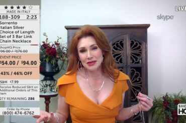 Sorrento Italian Silver Choice of Length Set of 3 Bar Link Chain Necklace | Sorrento Italian Sil...