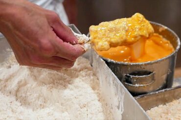 Japanese Food - CRISPY FRIED PORK CHOPS Tonkatsu Cutlets Tokyo Japan