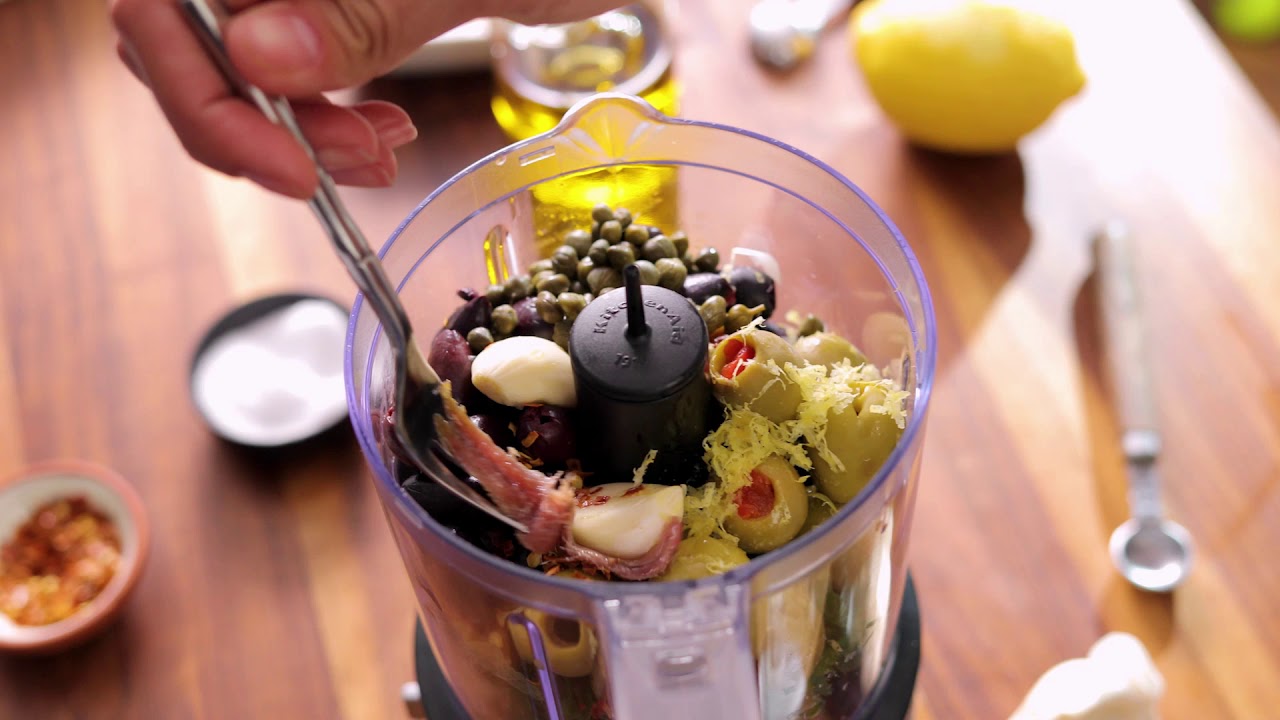 Olive Tapenade Recipe | KitchenAid® Cordless Food Chopper Olive Tapenade Recipe | KitchenAid® Cordless Food Chopper