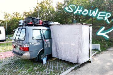How We Shower in Public Places | and Montese, Italy  - Van Life in Europe E24