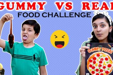 GUMMY vs REAL FOOD Challenge #Funny Eating challenge | Aayu and Pihu Show