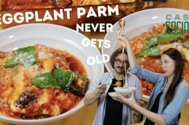 The cheesiest EGGPLANT PARMIGIANA has come to life
