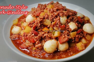 HOW TO COOK PORK GINILING MENUDO STYLE | HOW TO MAKE GROUND PORK MENUDO!!!