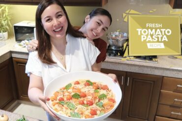 COOKING FRESH TOMATO PASTA WITH JULIA | Marjorie Barretto