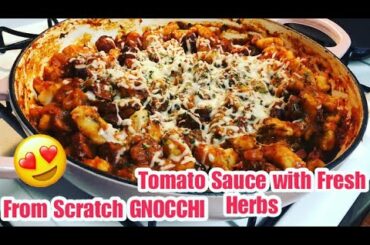 SUNDAY DINNER COOK WITH ME SAUSAGE TOMATO HERB SAUCE WITH FROM SCRATCH GNOCCHI
