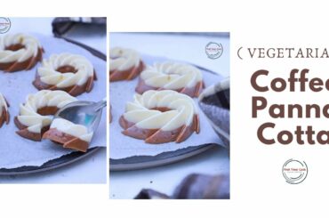 Layered Coffee Panna Cotta (Vegetarian)