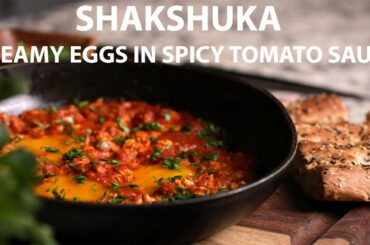 CREAMY EGGS IN ITALIAN SPICY TOMATO SAUCE - TASTY BREAKFAST