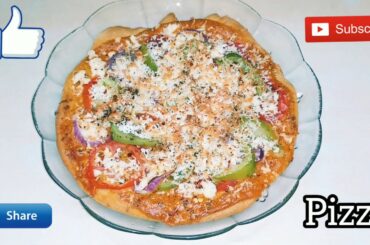 Homemade pizza 💯 - Vegetarian pizza - pizza base - pizza sauce - mozerella cheese - Italian food