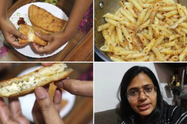 Pizza...Pasta...Garlic Bread...Italian Breakfast and dinner || Garlic bread recipe without yeast.