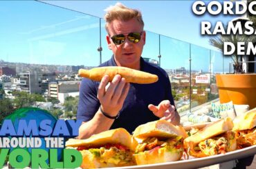 Gordon Ramsay Makes a Chorizo Torta in Mexico with Gino D'Acampo  | Ramsay Around the World