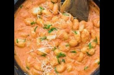 How to Make Gnocchi/potato pasta with Tomato Sauce Recipe/Easy Homemade Potato Gnocchi/Italian dish