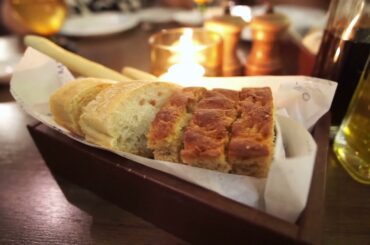 fresh baked bread antipasto serve in italian restaurant