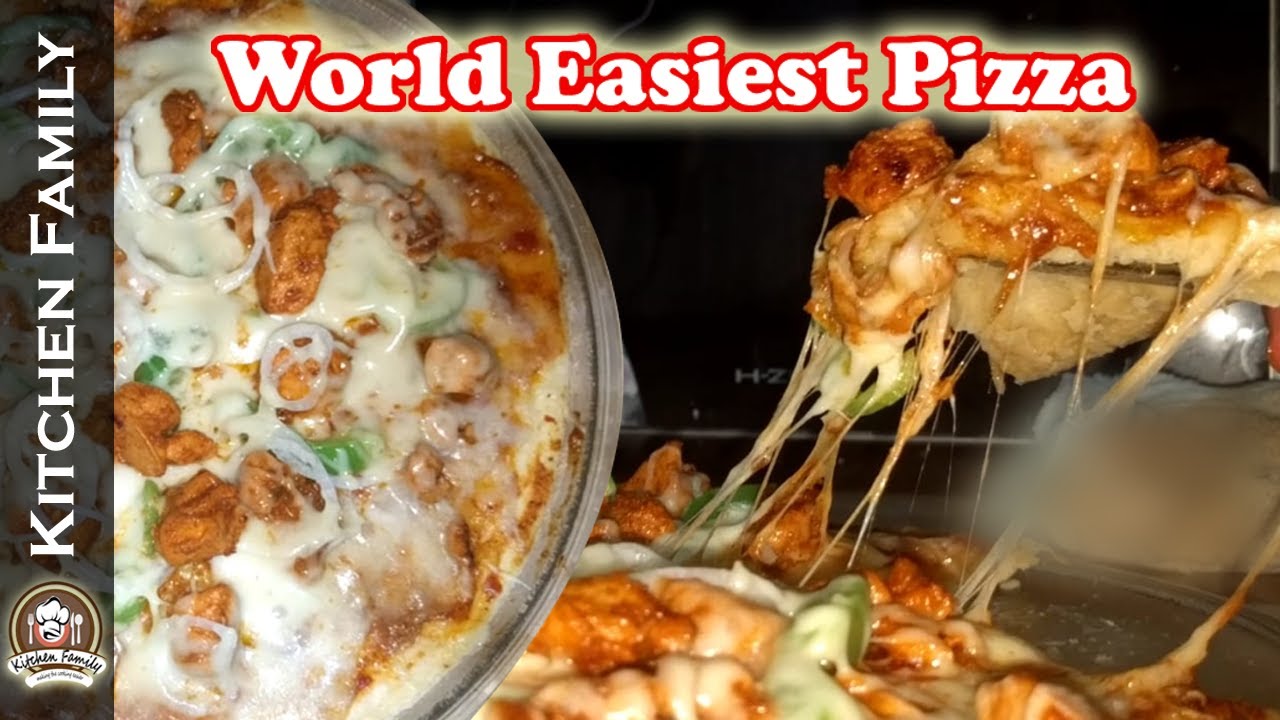 The World Easiest Pizza Ever | 7 Min Pizza Recipe By Kitchen Family The World Easiest Pizza Ever | 7 Min Pizza Recipe By Kitchen Family