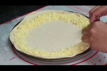 Home made stuffed crust pizza