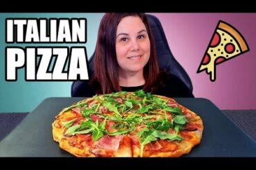 ITALIAN PIZZA BIANCO MUKBANG 먹방 • With cured ham and ruccola salad