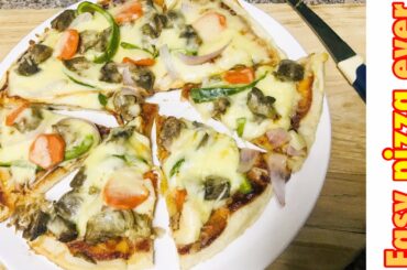 Mapishi ya pizza rahisi  bila kutumia oven//easy pizza ever