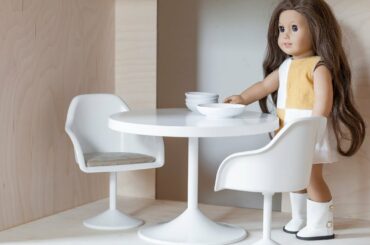 American Girl Julie Doll Tulip Table and Chair Makeover