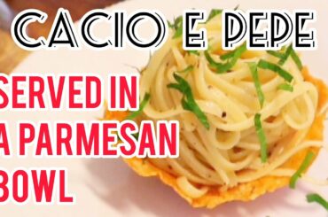 How to make the best Cacio E Pepe | served in a Parmesan bowl!