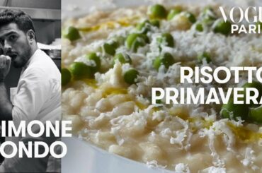 Italian chef Simone Tondo makes risotto primavera | Vogue Kitchen | Vogue Paris