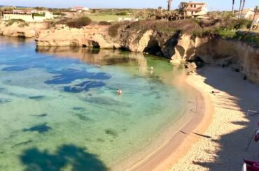 View of the beach on our luxury yoga retreat in Sicily Italy.