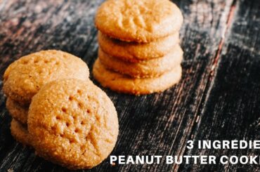 3-Ingredient Peanut Butter Cookies | Easy and Gooey Peanut Butter Snack | ASMR Cooking