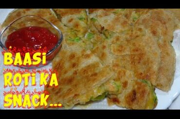 Baasi roti snack recipe - Breakfast roti sandwich in desi style - by ITALIAN DHABA