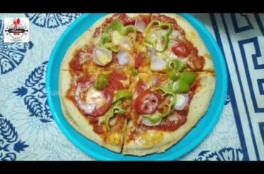 VEG TAWA  PIZZA NO OVEN NO YEAST || Francis Kitchen || Easy Home Made Recipe ||