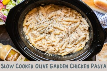 Slow Cooker Olive Garden Chicken Pasta {Fun and new recipe to try!}