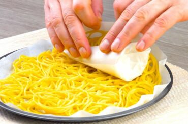 Roll 1 Waffle Cone In Spaghetti & Pop It In The Oven For 20 Minutes – Genius!