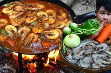 Cooking Prawns Red Curry Recipe - Cook Shrimp Seafood Curry Soup delicious food