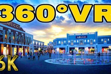 360° VR Sicily Outlet Village Visit Discount Shopping Travel Italy Mall 6K 3D Virtual Reality HD 4K