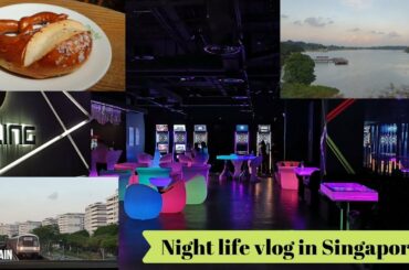 Night life vlog in Singapore | German food | Italian food | Bowling | Dart club | SRIyudan