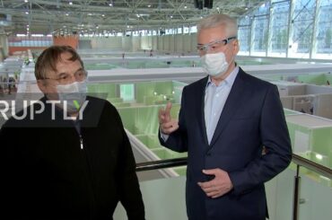 Russia: Sobyanin visits construction site of new emergency coronavirus hospital