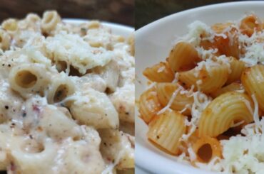 2 Classic Italian Pasta | Creamy White Sauce | Tangy Red Sauce | Lock Down Home Cooking | VIRUNDHU