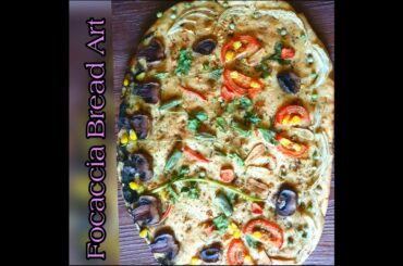 Whole Wheat Focaccia Bread Recipe | Edible Food Art | Homemade Focaccia Bread | Healthy Wheat Bread