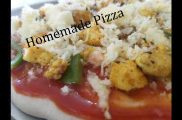 How to make homemade paneer pizza without oven!!!