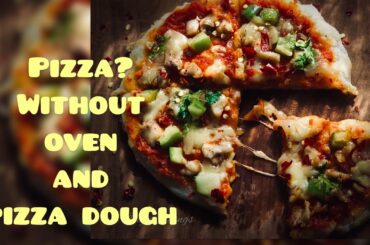 Home made pizza  without oven || without pizza dough || easy pizza recipe | bread pizza |