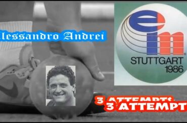 Alessandro Andrei (Italy) SHOT PUT  20.73 meters  E.C. 1986 Stuttgart.