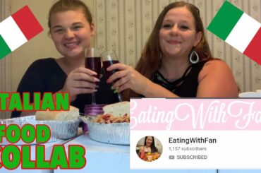 ITALIAN FOOD MUKBANG COLLAB WITH @EATINGWITHFAN #EatingShow #GameTime #ItalianMukbang