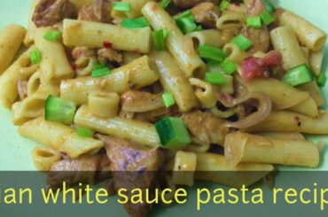 Italian style white sauce pasta Recipe|Easy & Quick pasta recipe|by SA vlogs saudi Arabia
