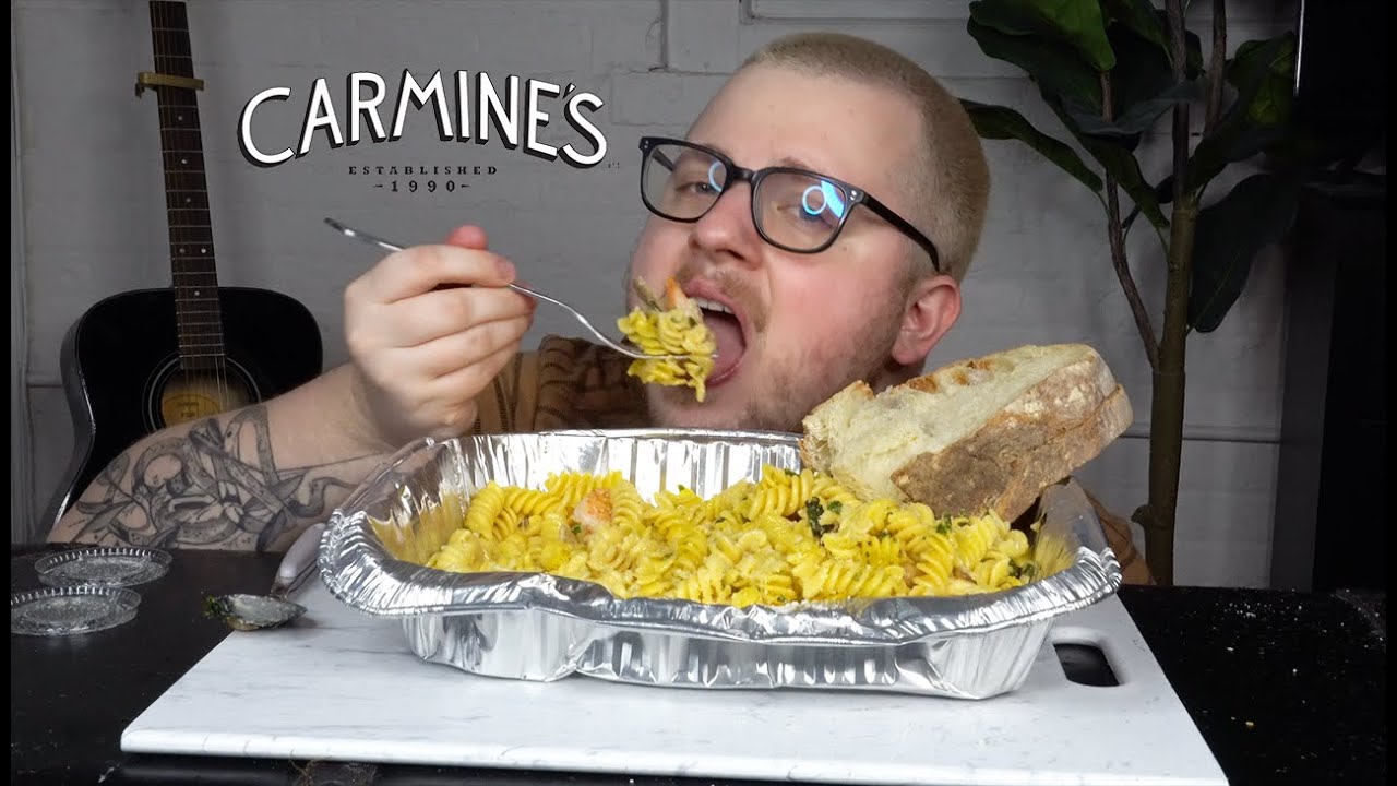 CARMINES NYC Shrimp and Pasta MUKBANG CARMINES NYC Shrimp and Pasta MUKBANG
