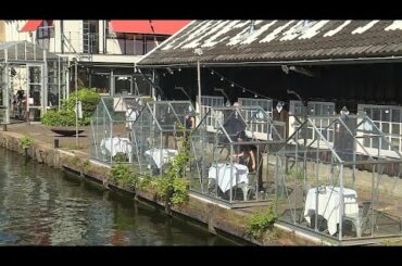Coronavirus: Amsterdam art centre uses greenhouses to offer outdoor eating amid COVID-19 pandemic