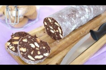 Italian chocolate salami | easy chocolate dessert recipe at home| no bake chocolate dessert recipe